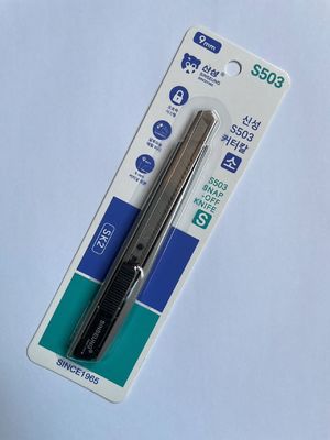 86 मिमी स्नैप ऑफ उपयोगिता चाकू ग्रे एकल ब्लेड स्लाइड लॉक वजन 34g