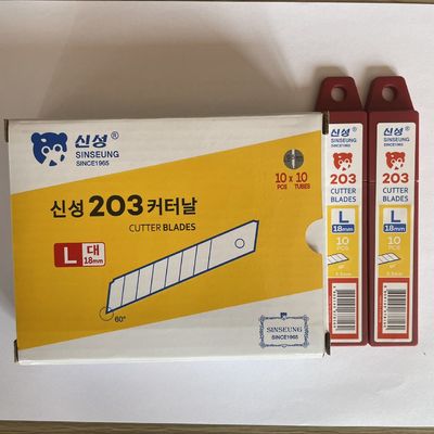 18 मिमी स्नैप ऑफ ब्लेड चाकू Sinseung L203 0.5 मिमी 60 डिग्री कोण